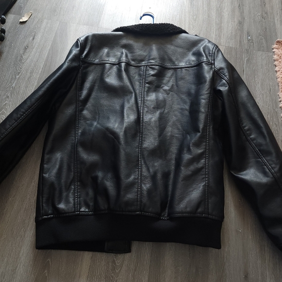 Levis Sherpa Lined Men's Black Leather Jacket Size Large - Picture 9 of 9